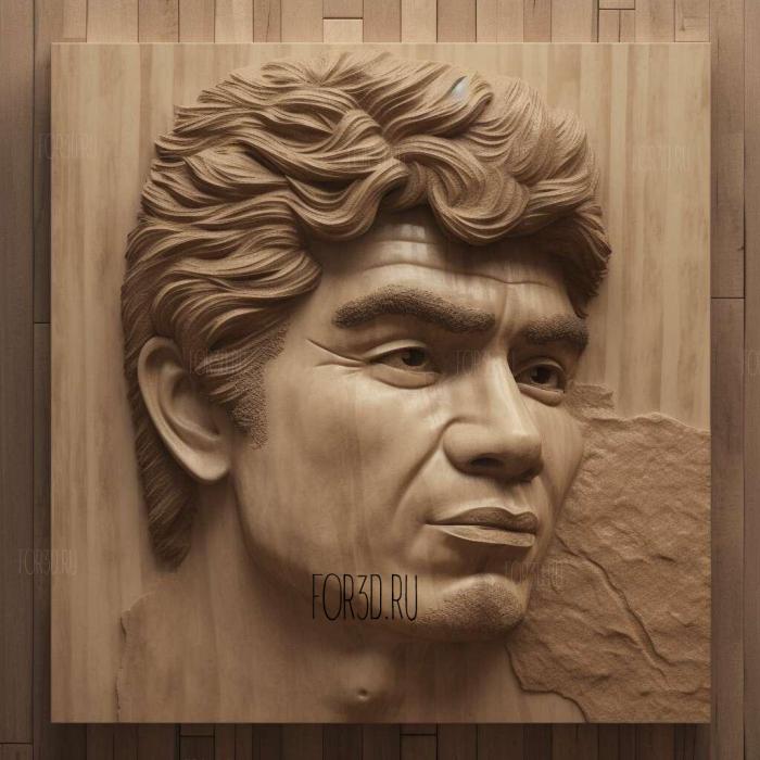 Maradona 1 stl model for CNC